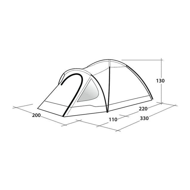 Outwell Cloud 3 Tent 3 Berth Person Camping Tent (Blue)