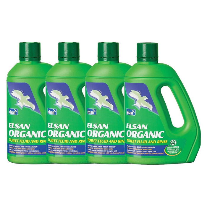 4x Elsan Organic Toilet Fluid 2 Litres UK Camping And Leisure