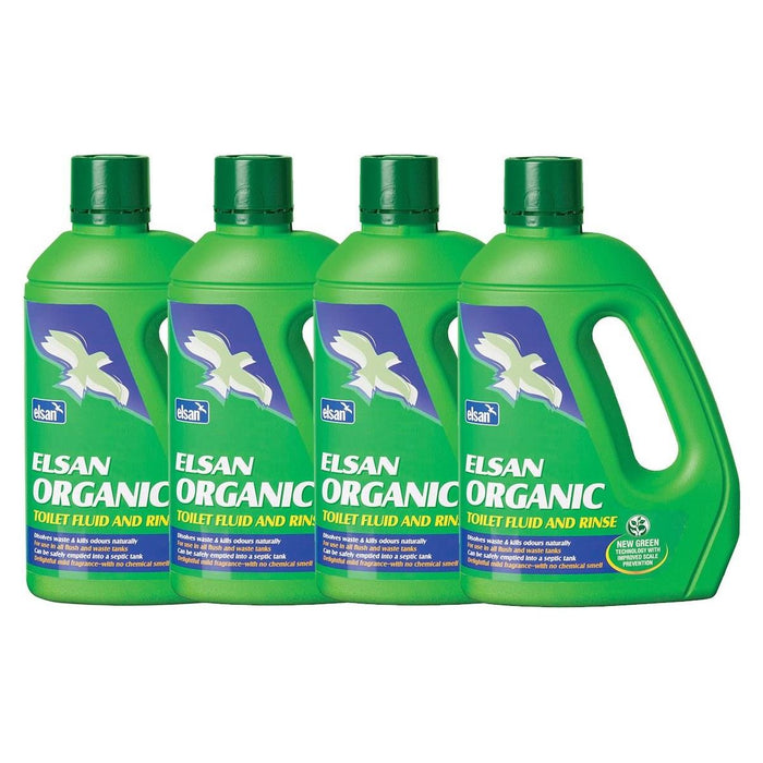 4x Elsan Organic Toilet Fluid 2 Litres Elsan - UK Camping And Leisure