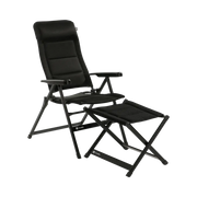 Travellife Barletta Footrest Black | breathable, lightweight, garden