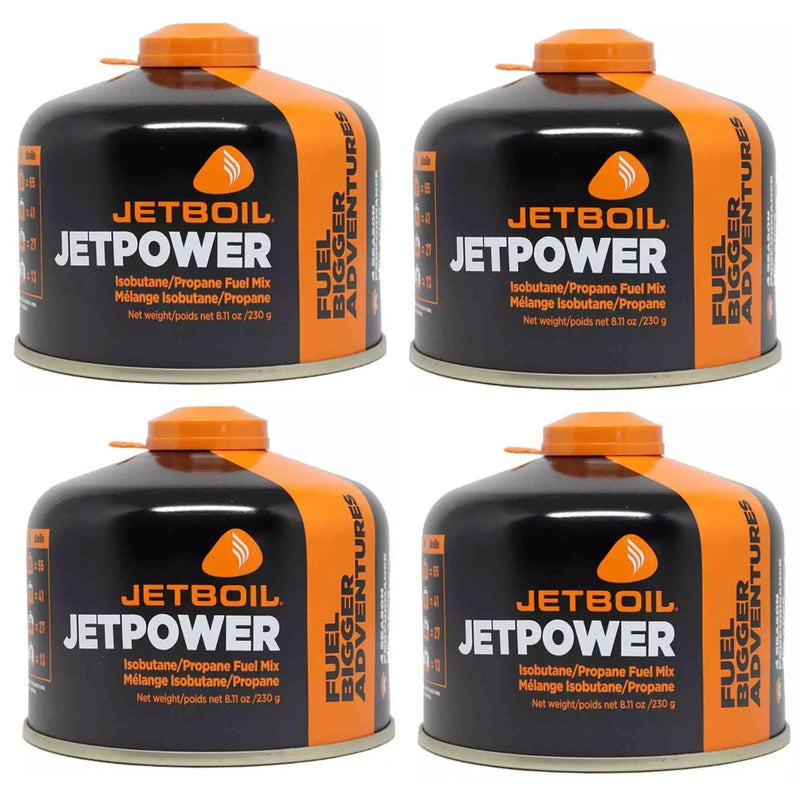 4x Jetboil JetPower Butane Gas Fuel 230g Canister Jetboil - UK Camping And Leisure