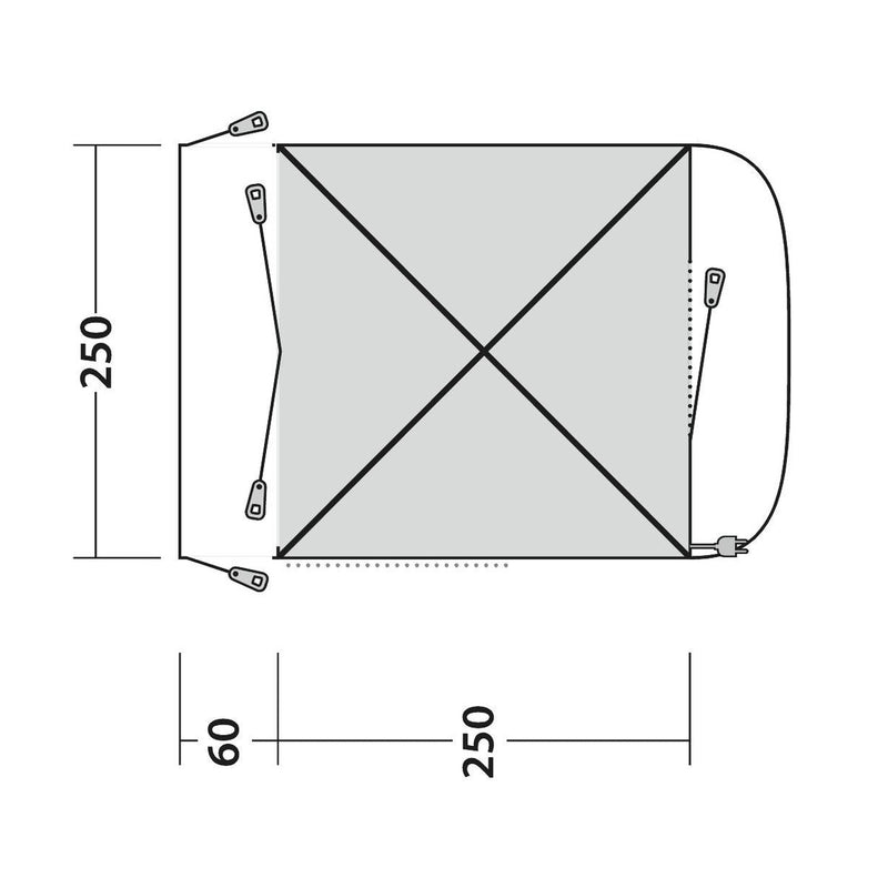 Outwell Pine Hills Awning Grey Outwell - UK Camping And Leisure