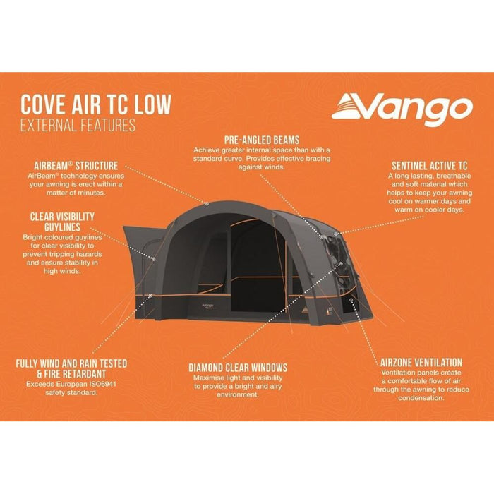 Vango Cove Air TC Low Drive Away Awning  (180 - 210cm) Campervan Vango - UK Camping And Leisure