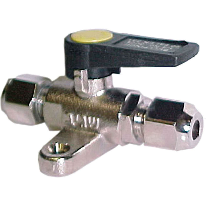 Gas 5/16" Compression Foot Mount Bullfinch Valve 3005OP Bullfinch - UK Camping And Leisure