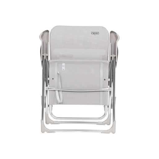 Crespo Beach Chair AL/206 Light Grey Crespo - UK Camping And Leisure