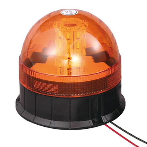12V / 24V 3 BOLT POINT MOUNT FIXING LED FLASHING AMBER ORANGE WARNING BEACON - View 2
