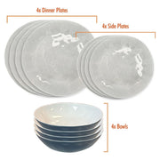 MDS1203 Liberty Murano 12 Piece Melamine Dinner Set LL1380 Liberty Leisure UK - UK Camping And Leisure