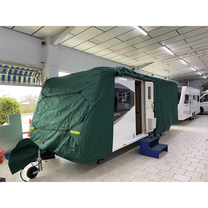 Caravan cover max (medium , 420 - 510 cm) green 4343G8