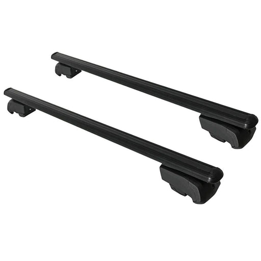 Roof Bars Rack Black fits Volkswagen Id.4 2020-Onwards for Flush Rails 75KG Summit - UK Camping And Leisure