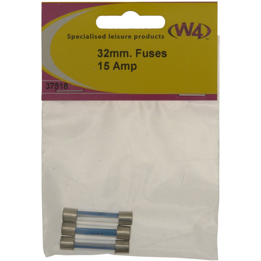 W4 Fuse 15A 32Mm (3) 37518 W4 - UK Camping And Leisure