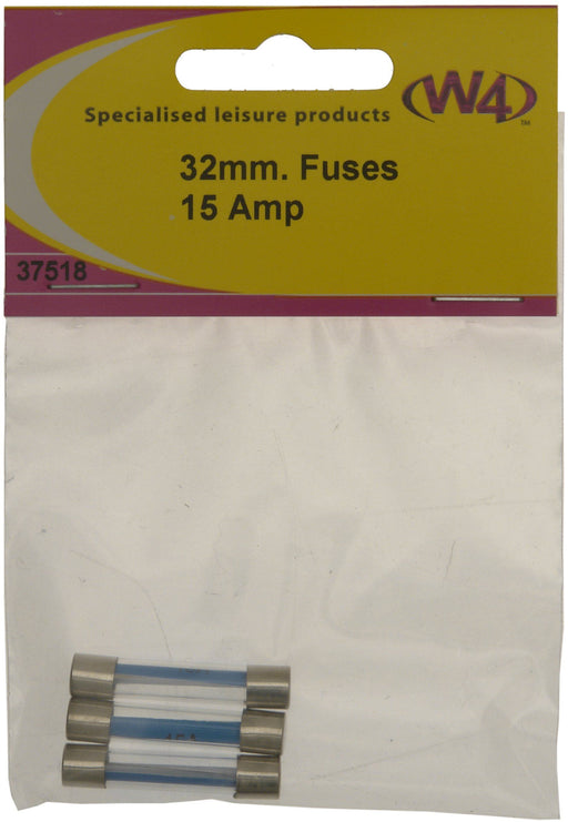 W4 Fuse 15A 32Mm (3) 37518 W4 - UK Camping And Leisure