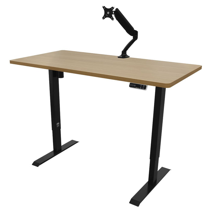 Dellonda Oak Electric Height Adjustable Standing Desk with Memory 1400 x 700mm Dellonda - UK Camping And Leisure