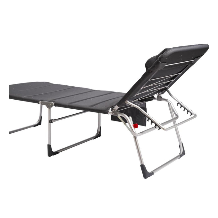 Crespo Lounger AL/363 Deluxe Dark Grey Crespo - UK Camping And Leisure