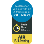 Westfield Galaxy 2 Air Full Caravan Awning | full awning, air frame, breathable, touring caravan