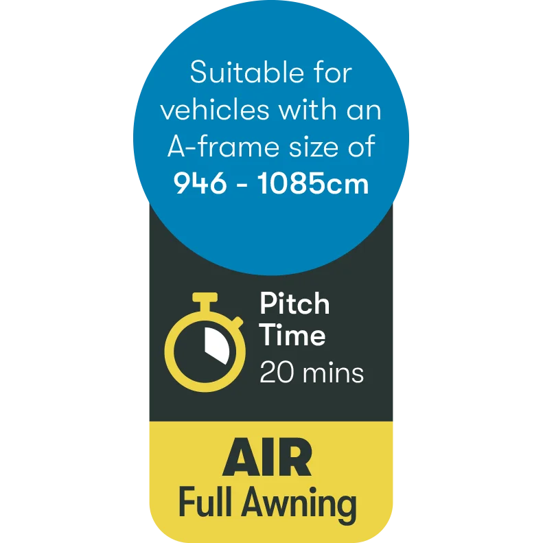 Westfield Galaxy 2 Air Full Caravan Awning | full awning, air frame, breathable, touring caravan