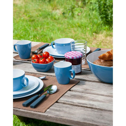 Bo-Camp Mug Two Tone Melamine 4 Pieces Blue Bo-Camp - UK Camping And Leisure