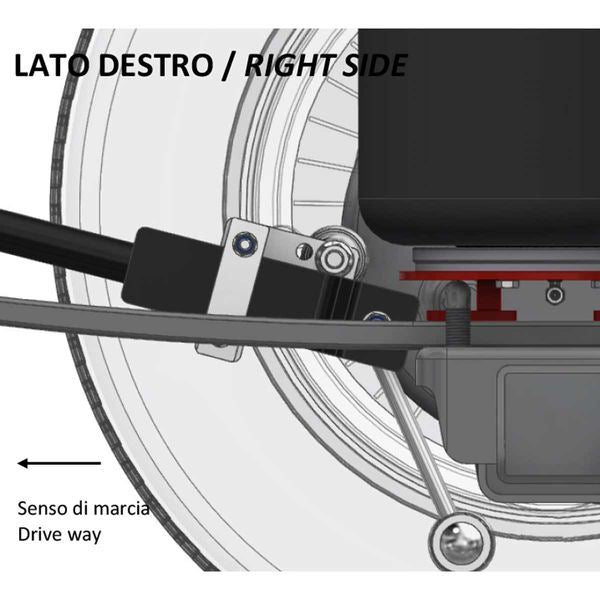 Top-Drive Semi-Air Rectangle Torsion Bar Plate Kit for Ducato X250-290