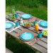 Bo-Camp Tableware Halo Melamine 12 Pieces Aqua Bo-Camp - UK Camping And Leisure