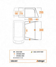 Vango Sunlight Campervan Awning Sun Canopy Smoke | poled, lightweight, compact pack, motorhome
