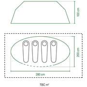 Coleman Festival Tent Galiano 4 Person Fast Pitch Blue Camping Festival Fishing Coleman - UK Camping And Leisure