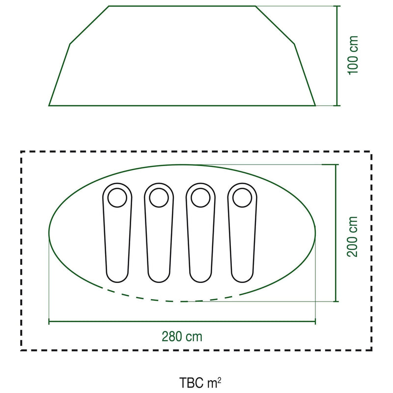 Coleman Festival Tent Galiano 4 Person Fast Pitch Blue Camping Festival Fishing Coleman - UK Camping And Leisure