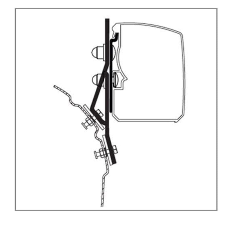 Thule Adapter T Omnistor Awning 3200 – VW T4 (Set of 2 × 8 cm Brackets) Thule - UK Camping And Leisure