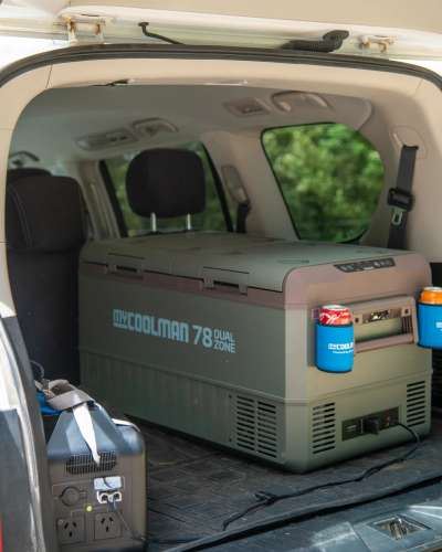 myCOOLMAN 78L Icebox Large Heavy-Duty Hard Cooler with Drain Plug, Tie-Down Points & Bottle Opener