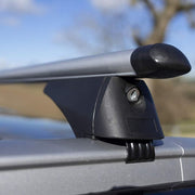 Summit SUM-005 Locking Roof Bars in Aluminium (Pair of) For Cars with Flush Rails - 1.35m, Silver Summit - UK Camping And Leisure
