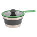 Bo-Camp Steel Pan with Lid Foldable Silicon 1.3 Litre Bo-Camp - UK Camping And Leisure