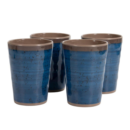 Bo-Camp Cup Halo Melamine 4 Pieces Blue Bo-Camp - UK Camping And Leisure