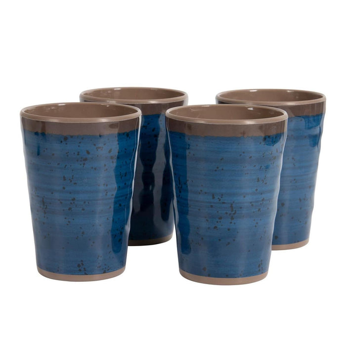 Bo-Camp Cup Halo Melamine 4 Pieces Blue Bo-Camp - UK Camping And Leisure