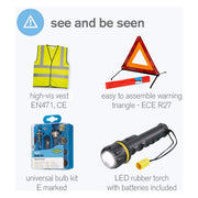 Ring RCT2 9 Piece Emergency Car Kit, with Universal Spare Bulb Kit, Booster Cabl Ring Automotive - UK Camping And Leisure