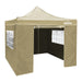 Dellonda 3x3m Pop-Up Gazebo & Side Walls Water Resistant Fabric  - Beige Dellonda - UK Camping And Leisure