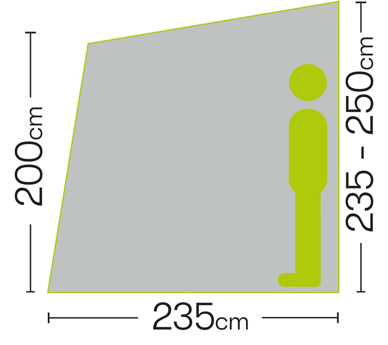 Quest Falcon Pro 220 Poled Porch Caravan Awning Grey Quest Leisure - UK Camping And Leisure