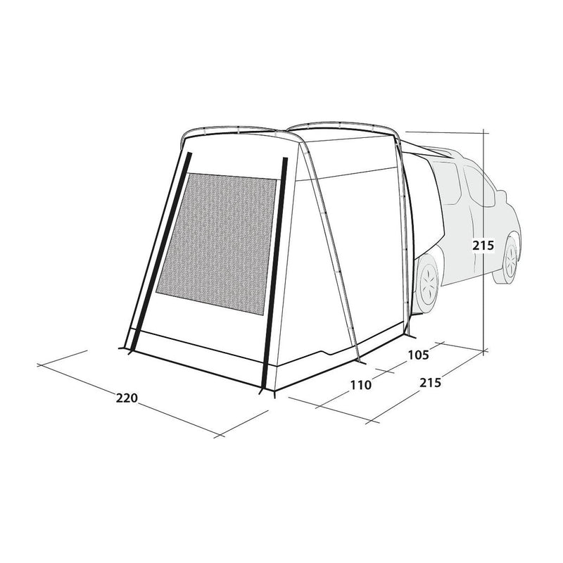 Outwell Dune SUV Driveaway SUV Car Tailgate Awning 155-185cm - View 12