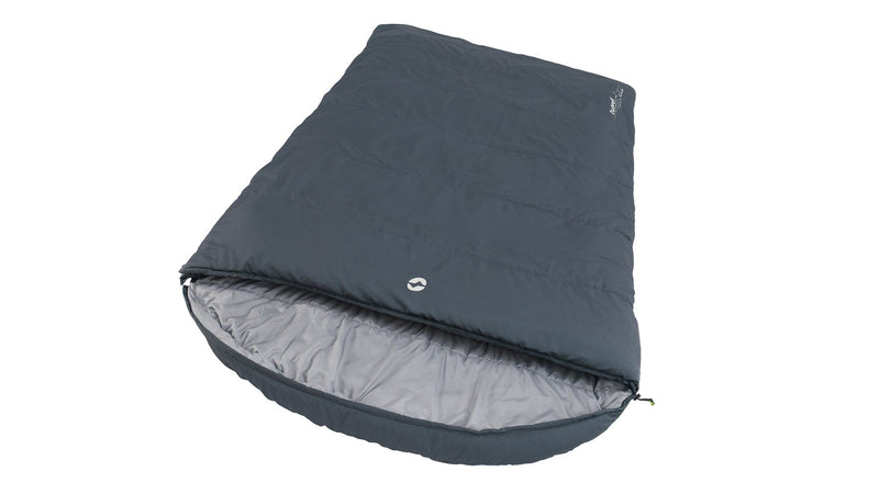 Outwell Campion Lux Double Dark Grey Double Sleeping Bag | breathable, camping sleeping bag