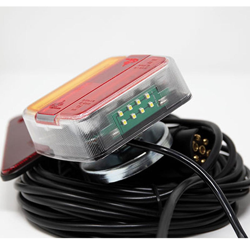 Waterproof 12V Magnetic Led Trailer Towing Lights Lamps Triangles With 6m Cable - View 3