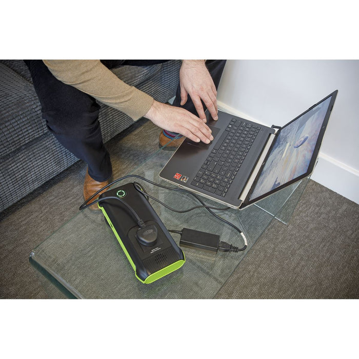 Sealey 31200MAH Power Bank Pack Charger with AC 3 Pin Plug & 2x USB & Light Sealey - UK Camping And Leisure