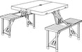 Quest Gloucester Deluxe Folding Picnic Set Table & Bench (Onyx Edition) Quest - UK Camping And Leisure