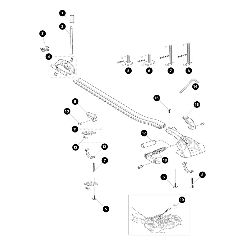 Thule Bike Adapter 561, 570 - 20mm
