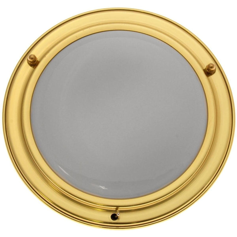 6 1/2" Recess Light LED Brass Opal Switched Nova - UK Camping And Leisure