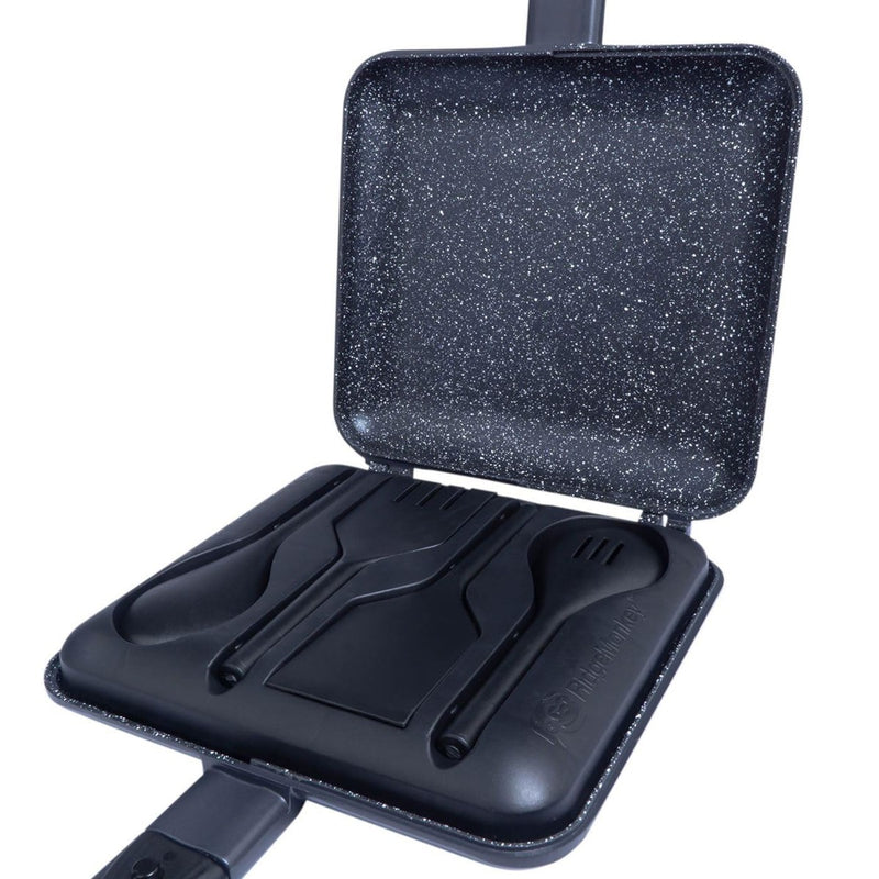 Ridgemonkey XL Connect Deep Pan & Griddle Granite Edition Fishing Camping Cook RidgeMonkey - UK Camping And Leisure