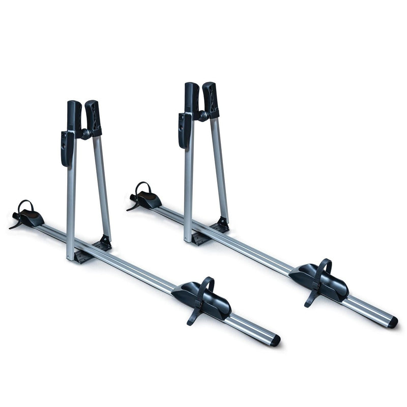 2x Maypole Aluminium Roof Top Bike Cycle Carrier Locking T Track - Main Product Image | UK Camping and Leisure