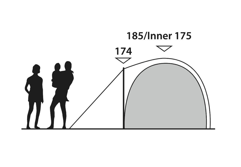 Outwell Cloud 5 Pole Tent Green 5 Person Outwell - UK Camping And Leisure