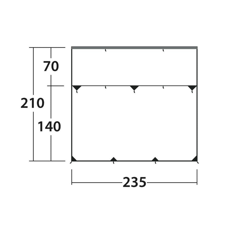 Outwell Hillcrest Campervan Cassette Awning Front Shelter Sun Shade - View 9