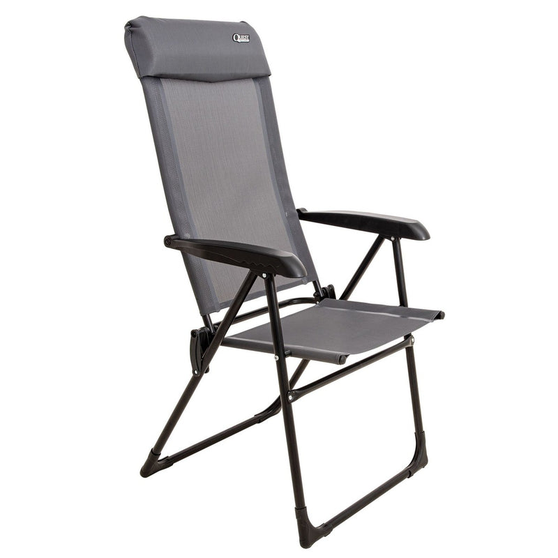 Quest Hygrove Recline Grey Camping Chair Quest - UK Camping And Leisure