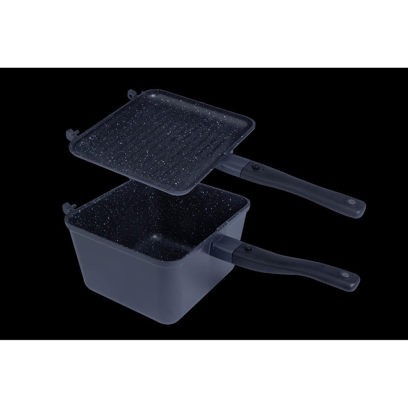 Ridgemonkey XL Connect Deep Pan & Griddle Granite Edition Fishing Camping Cook RidgeMonkey - UK Camping And Leisure