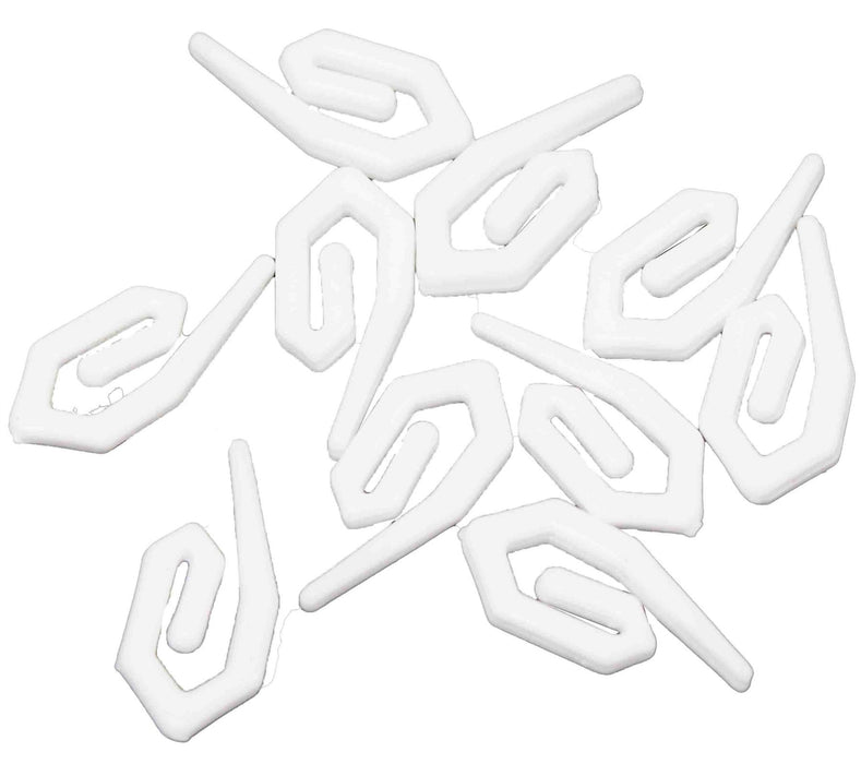 Plastic Curtain Hooks White (Pack Of 10) G105055A UK Camping And Leisure - UK Camping And Leisure