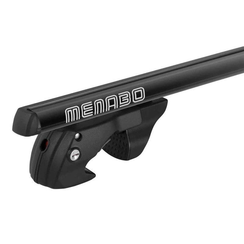 Menabo Shermon Black XL Raised Rail Roof Bars 1340mm (90kg Max.) Menabo - UK Camping And Leisure