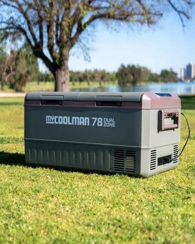 myCOOLMAN 78L Icebox Large Heavy-Duty Hard Cooler with Drain Plug, Tie-Down Points & Bottle Opener